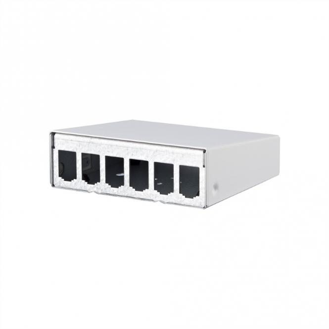 Modul AP-Gehäuse 6 Port reinweiß RAL9010 