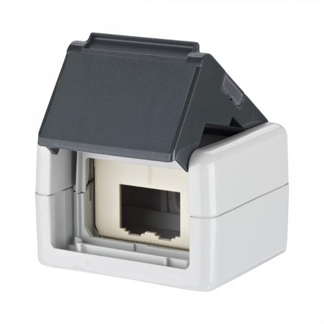 Modul IP44 AP-Gehäuse grau unbestückt für 2 Module 