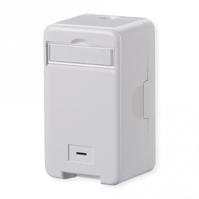 Keystone Anschlussdose AP, 1 Port unbestückt reinweiß 