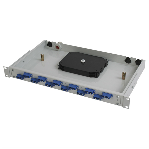 LWL-Patchpanel, 1 HE komplett, E2000APC 12x 