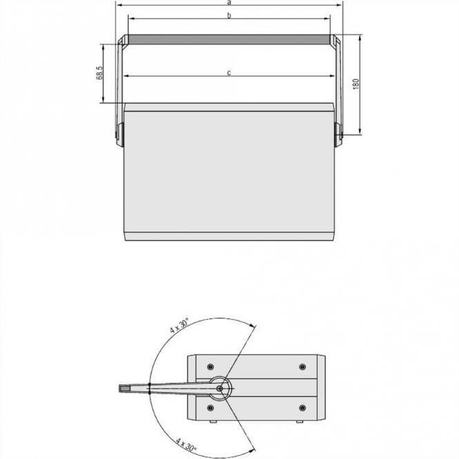 Aufstelltragegriff, 3/4HE, 84TE 