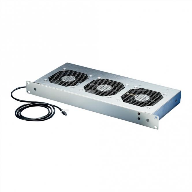 19-Zoll Umlüfter, 3 Ventilatoren, 1 HE, 24 VDC, drehzahlgeregelt und funktionsüberwacht 