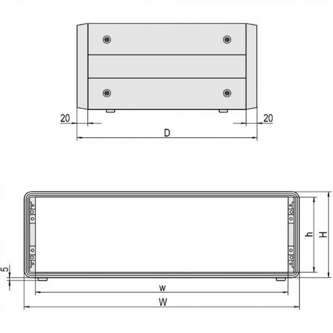 Komplettgehäuse 3 und 6 HE, COMPAC PRO GEH.3HE, 42TE 391T 