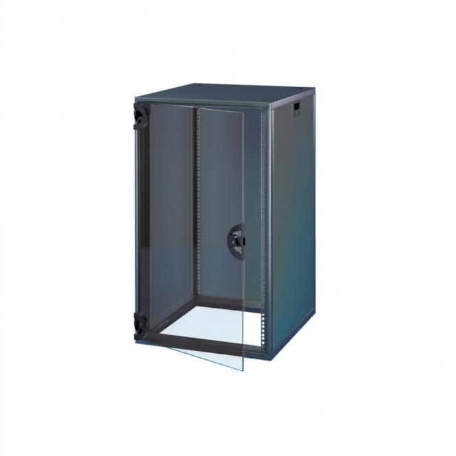 Armoire Novastar avec porte vitrée et panneau arrière, Heavy-Duty, RAL 7021, 1745H 553W 800D 