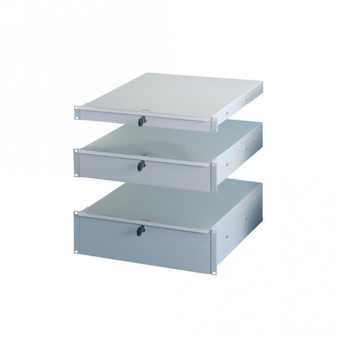 19-Zoll-Schubfach, 2HE, RAL 7035 