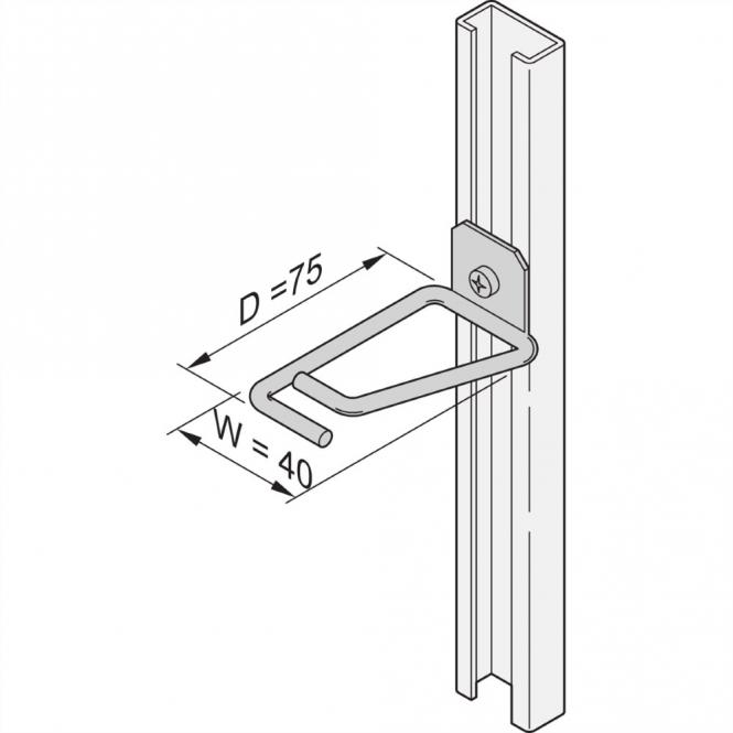 Kabelöse für C-Profil, KABELOESE F. C-PROFIL 75X40 