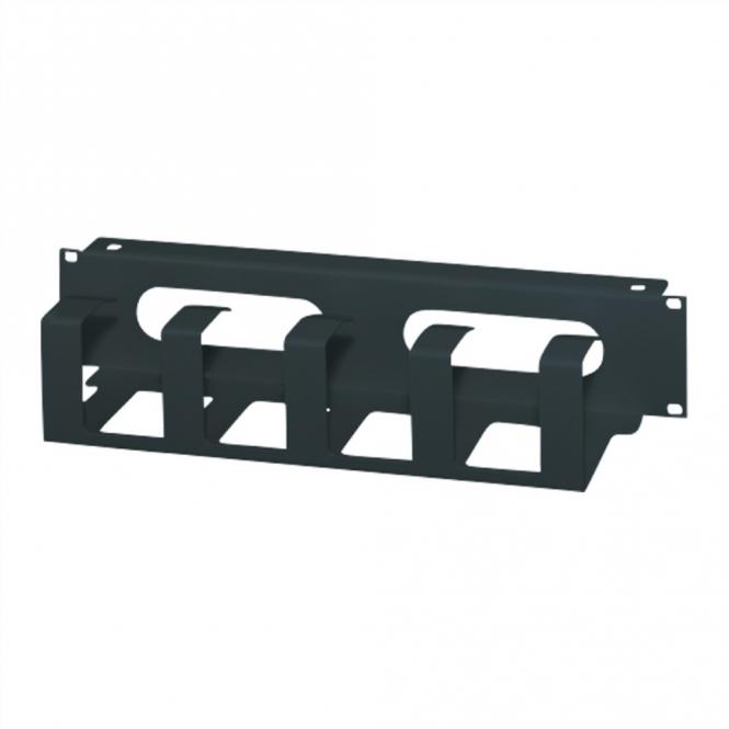 19-Zoll-Frontplatte mit Kabelführung und Kabeldurchführung, KABELFUEHRG.2HE, 19-ZollR7021 2ST 