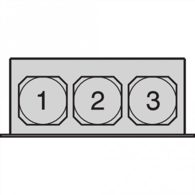 Lüftergehäuse, 1HE, F.3 LUEFT.25MM 