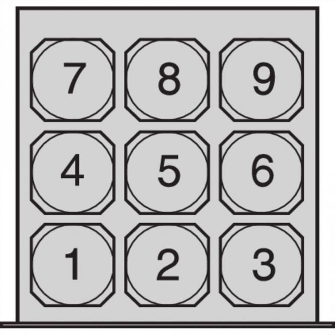 Lüftergehäuse, 1HE, F.9 LUEFT.38MM 