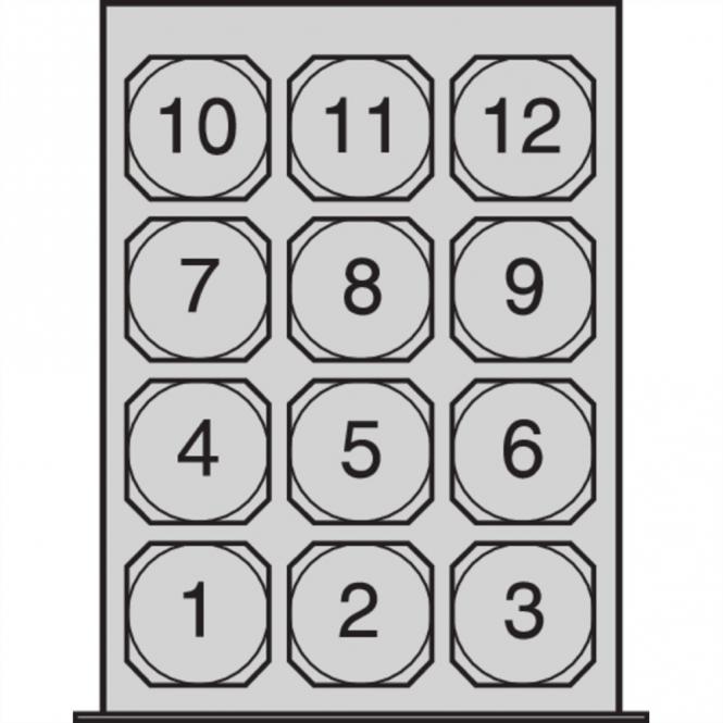 Lüftergehäuse, 1HE, F.12 LUEFT.38MM 