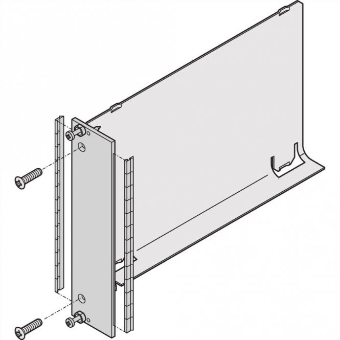 Déflecteur d'air, panneau avant, blindage Refrofit, acier, 6 U, 4 HP, 160mm 