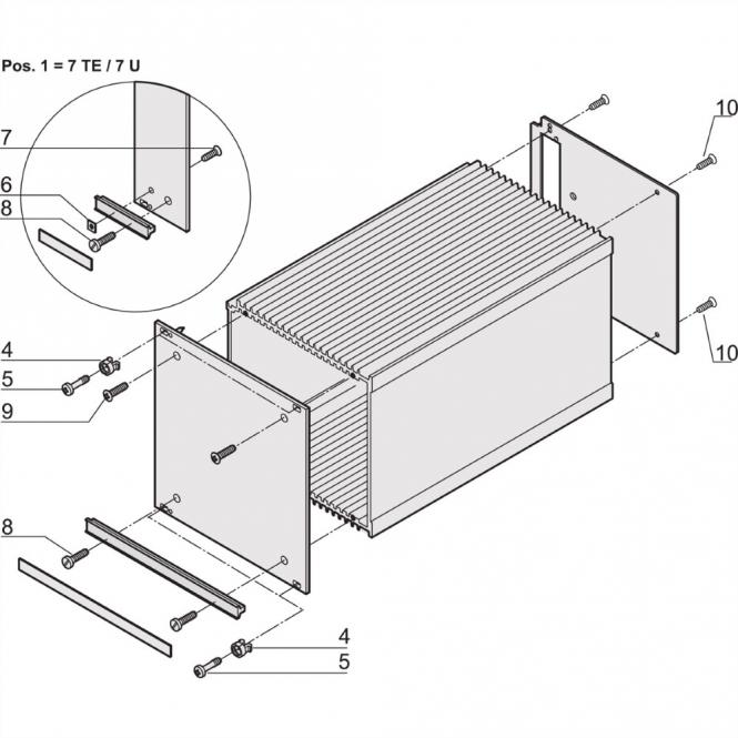 Montagematerial für eine HF-Kassette, BEFEST.TEILE HF-KASSETTE 