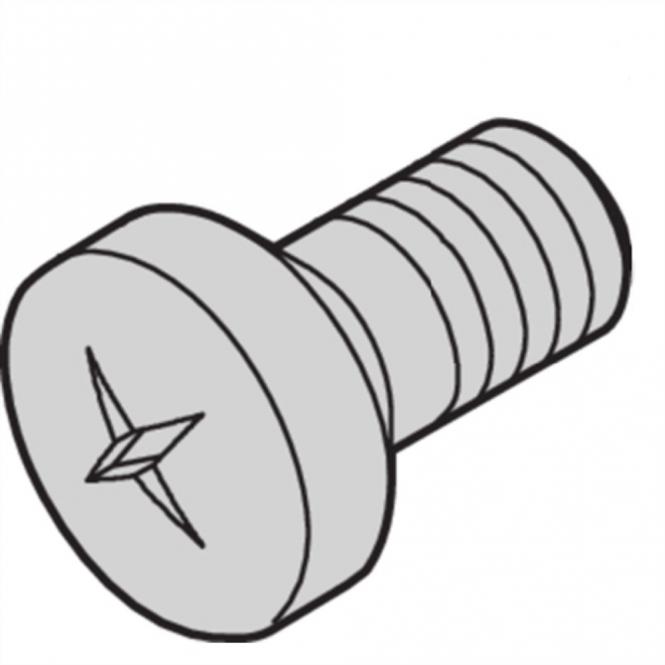 Vis à tête cylindrique de, surélevée, empreinte cruciforme, M2.5 x 8mm, autotaraudante, zinguée 