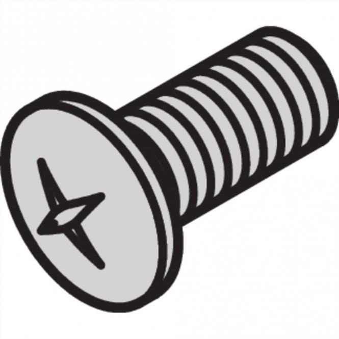 Vis à tête fraisée de, Pozidrive, empreinte cruciforme M4x10, zinguée, 100 pces 