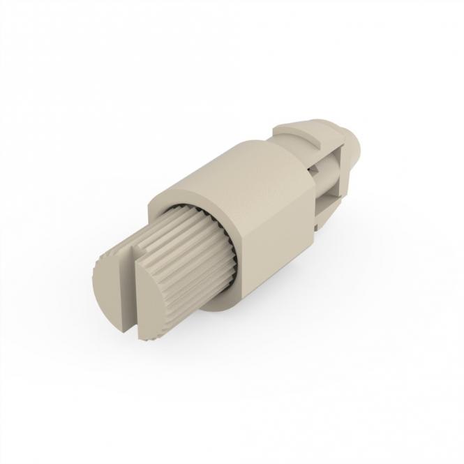 Attache quart de tour avec tête moletée et fendue, gris, 100 pièces 