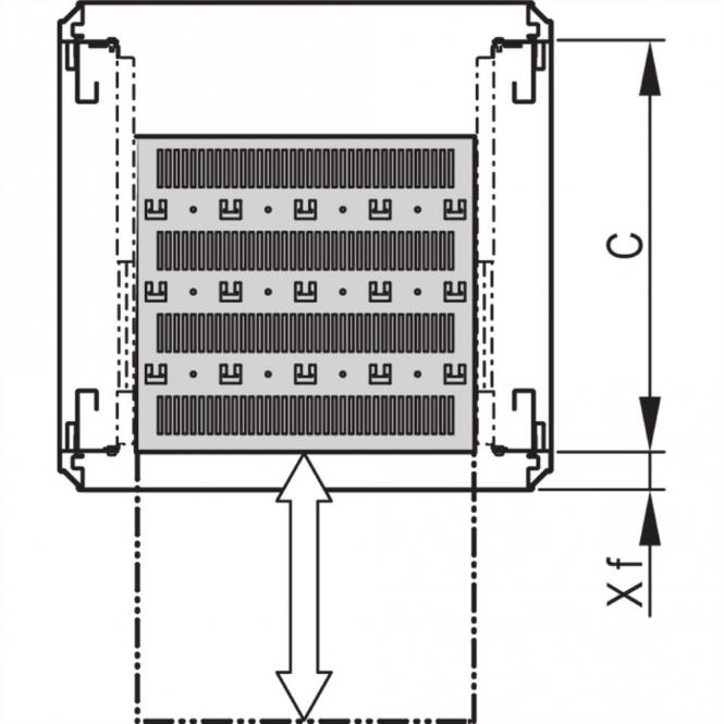 19-Zoll-Fachboden, ausziehbar, 30kg, 1HE, 500T, RAL 7021 