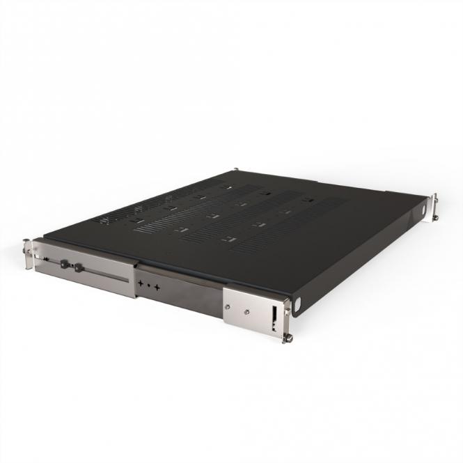 Gestellfachboden ausziehbar, 800B 600T, RAL 7021 