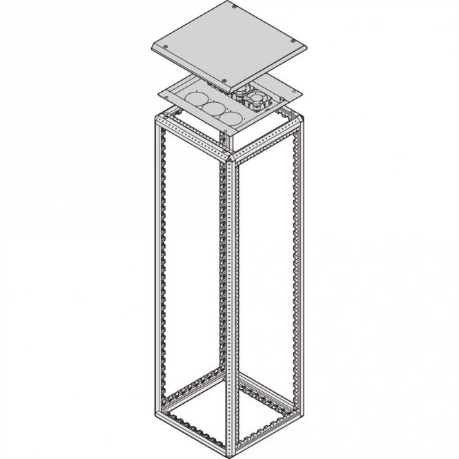 Varistar, capot supérieur avec 3 ventilateurs, extensible à 6 ventilateurs, RAL 7021, 600W 800D 