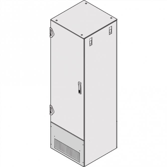 Plaque de connexion Varistar pour porte raccourcie/panneau arrière, avec brosse, RAL 7021, 400H 600W 