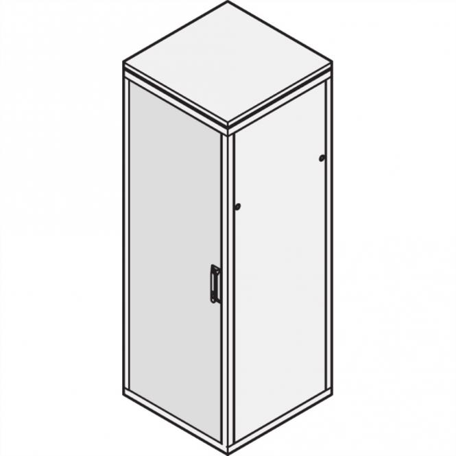 Porte acier Eurorack, Angle d'ouverture à 180°, RAL 7035, 34 U 600W 