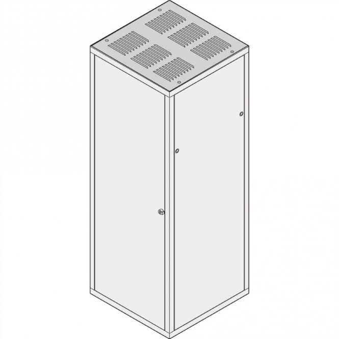 Eurorack Couvercle supérieur affleurant, persienné , RAL 7021, 600W 800D 