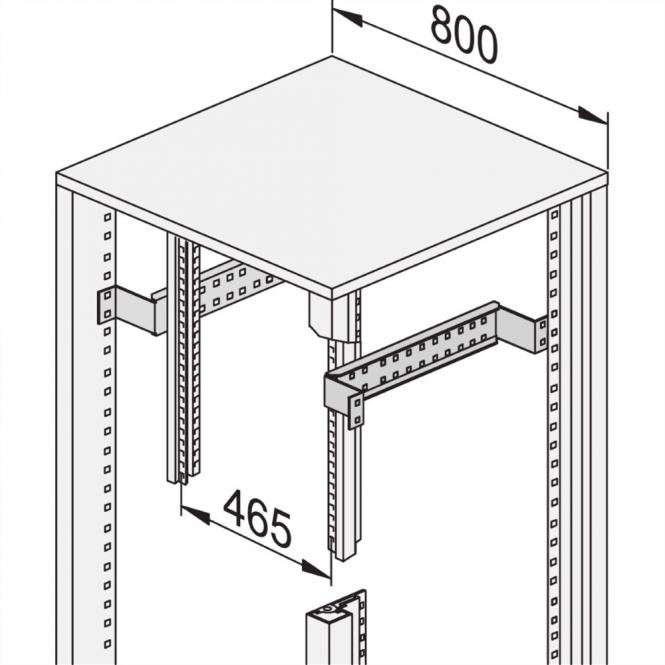 Eurorack, élément de profondeur avec largeur réduite pour cadre universel, 800W 800D 
