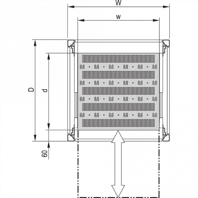 Étagère Eurorack, télescopique, pour cadre universel, 600W 800D 