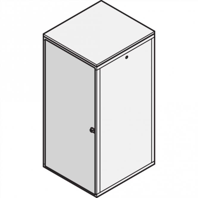 Porte Eurorack en acier, angle d'ouverture 120°, RAL 7021, 16 U 600W 