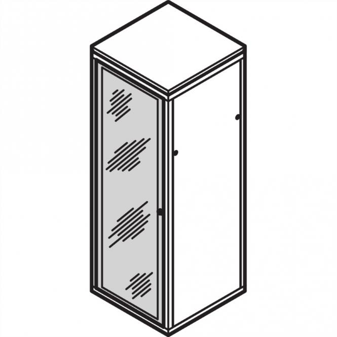 Eurorack Porte Vitrée Avec Verre Acrylique, RAL 7021, 47 U 600W 