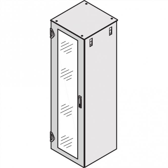 Varistar, porte vitrée, IP 20, avec verrouillage monopoint, RAL 7035, 1800H 600W 