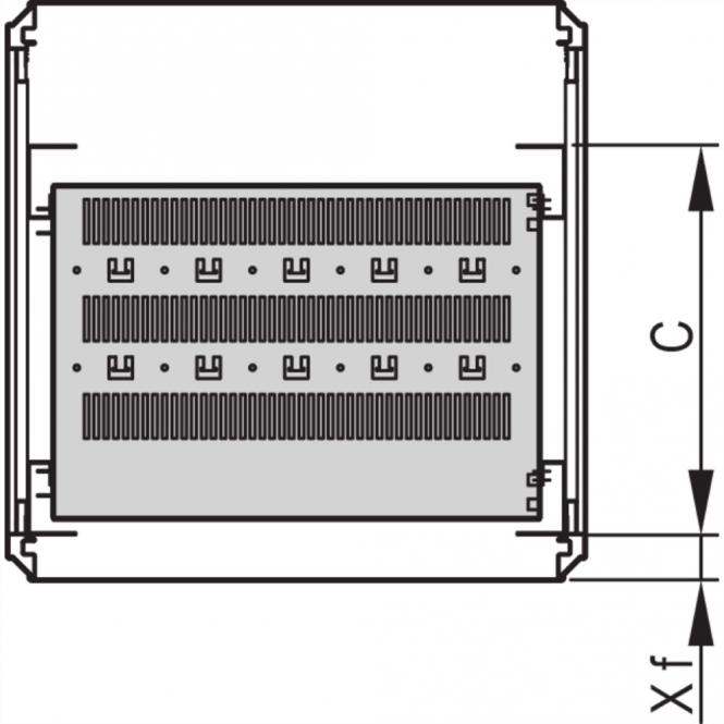 19-Zoll-Fachboden stationär, 700T, RAL7035 