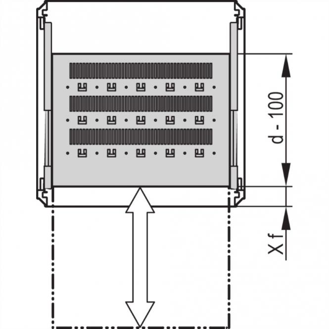 Tablette télescopique 19-pouces pour Varistar, Novastar, Eurorack, 70kg, RAL 7035, 800W 500D 