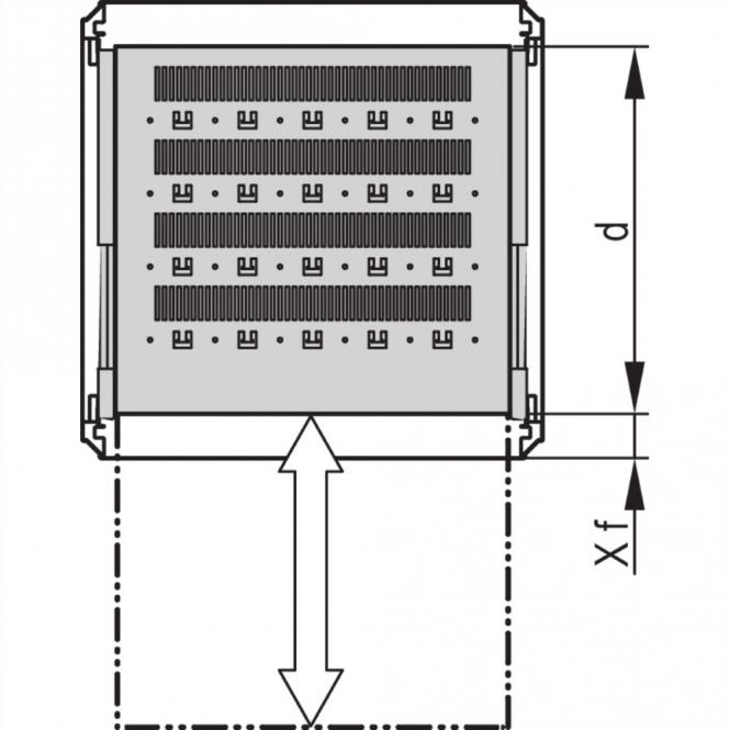 Étagère universelle télescopique pour Varistar, Novastar, Eurorack, 70kg, RAL 7035, 800W 600D 