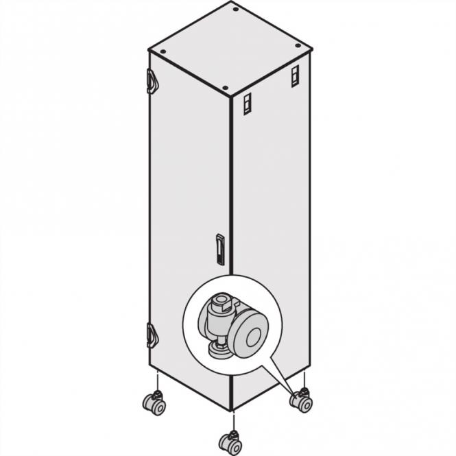 Varistar Roulettes avec pieds réglables, 400kg, Hauteur 85 ... 95mm 