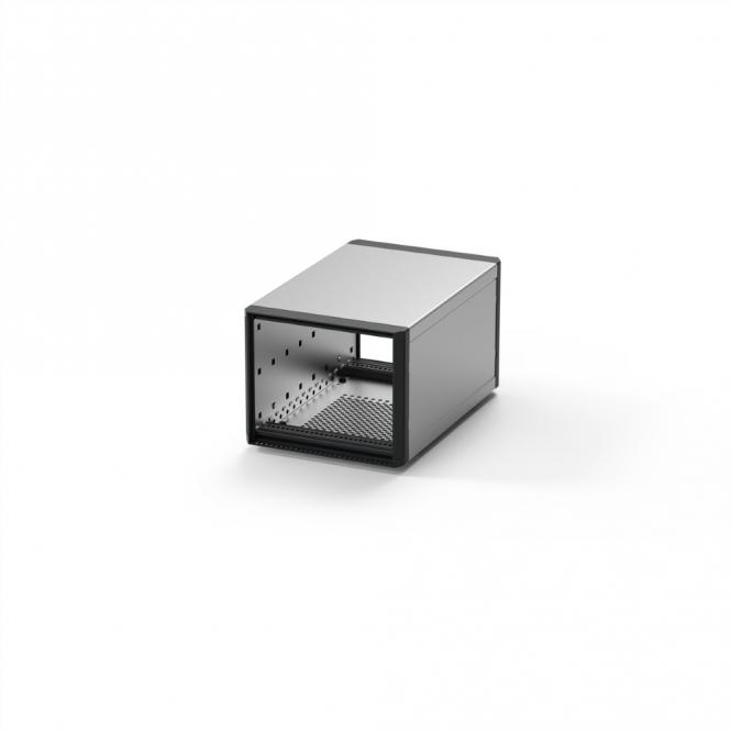 RatiopacPRO, coffret de bureau, blindage rétractable, garniture frontale, 3 U, 28 HP, 255mm 