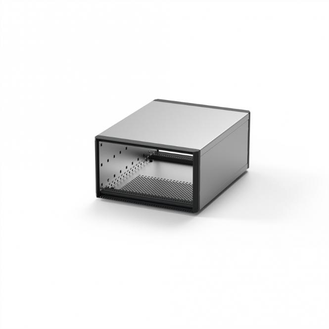 RatiopacPRO, coffret de bureau, blindage rétractable, garniture avant, 3 U, 42 CV, 375mm 