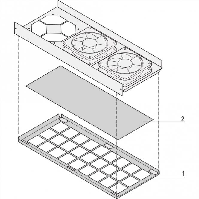 Jeu de filtres à air pour systèmes CompactPCI et VME 64x 
