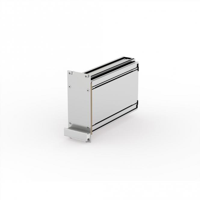 Cadre type Unité enfichable PRO Kit, blindé, couvercle lisse, 1 connecteur, 3 U, 10 HP, 167mm 