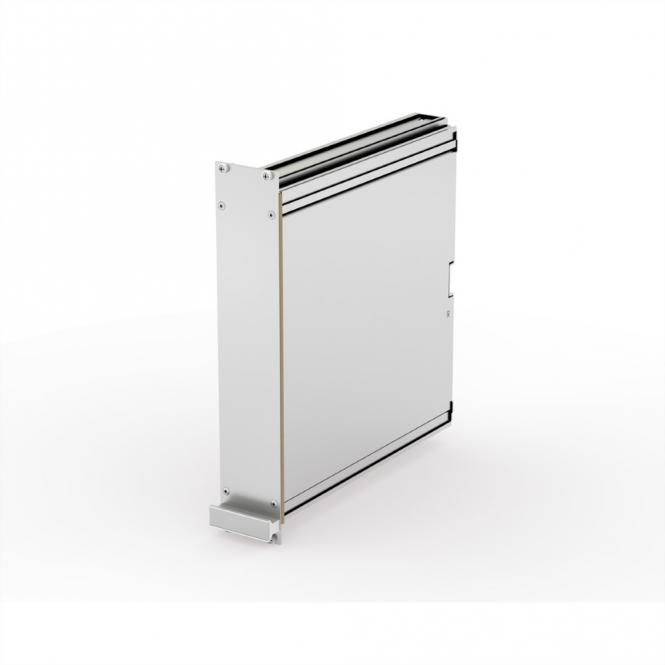 Unité enfichable, kit PRO, blindé, capot lisse, 1 connecteur, 6 U, 10 HP, 227mm 