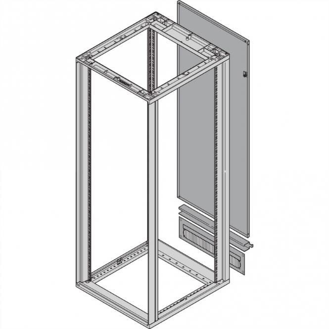 Rückwand mit Kabeldurchführungsrahmen, 47HE, 7021 
