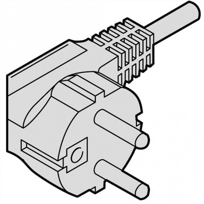 Câble secteur, 2P+T/UTE vers IEC C13, 2,5m, noir 