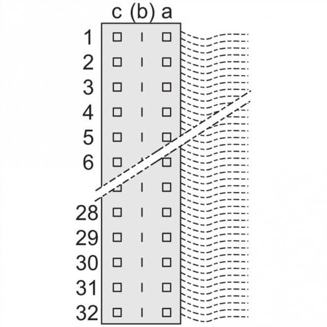 Connecteur de type C, EN 60603, DIN 41612, pour câble ruban 