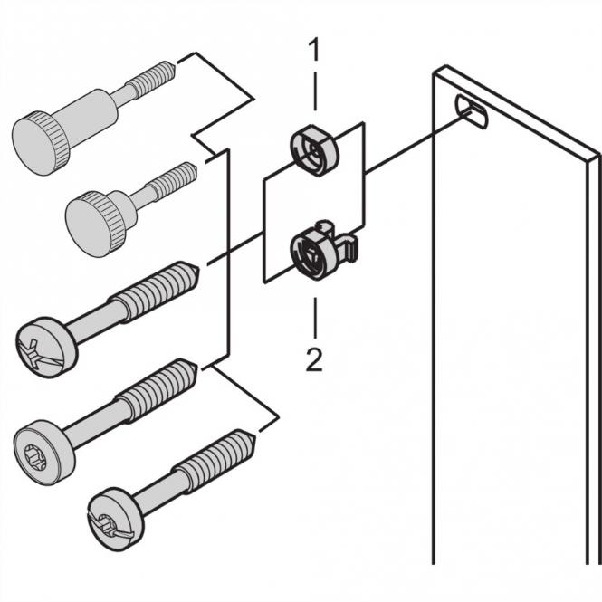 Manchons pour M2.5, laiton, noir, 10 pièces 