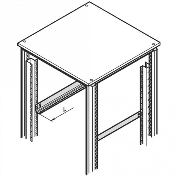 Kit rail coulissant SCHROFF, profondeur 400mm 