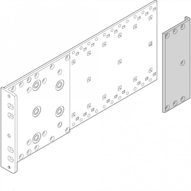 EuropacPRO Cornière arrière robuste pour joint CEM Textil pour panneau latéral, 3 U 