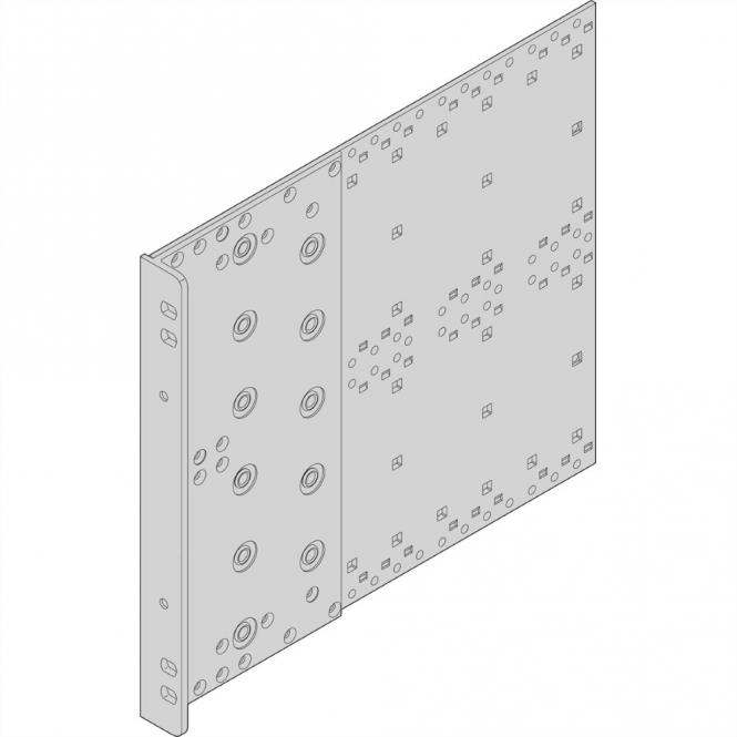 EuropacPRO Panneau latéral pour joint textile, Type R, 6 U, 295mm 
