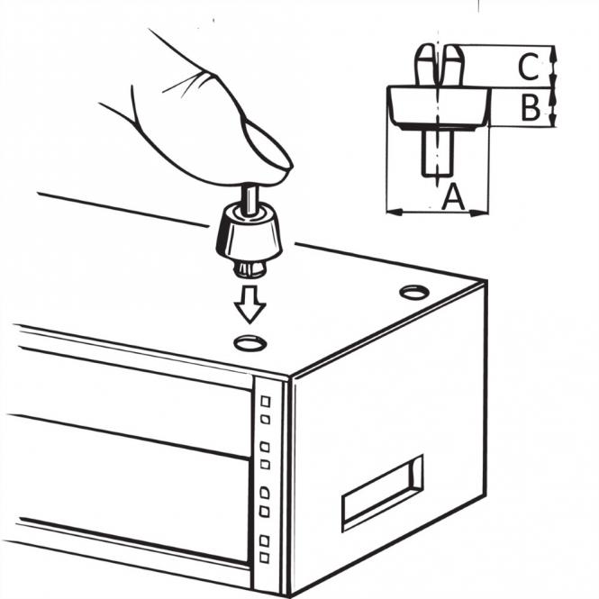 GEHAUESEFUSS 7,2MM BTL.4STK 