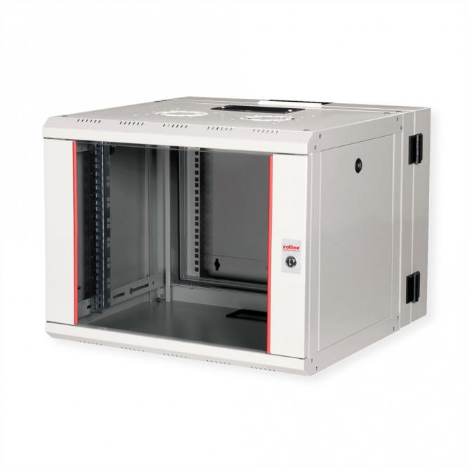 19-Zoll Wandgehäuse Pro 7 HE, 600x600 BxT zweiteilig schwenkbar grau 