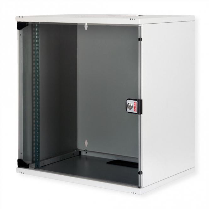 19-Zoll Wandgehäuse Basic 12 HE, 540x400 BxT Bausatz grau 