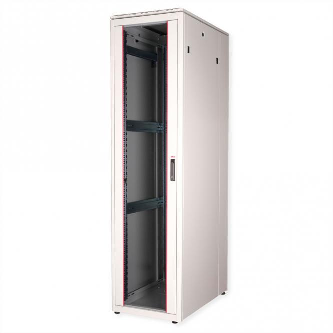 19-Zoll Netzwerkschrank Pro 47 HE, 600x1000 BxT Glastür grau 